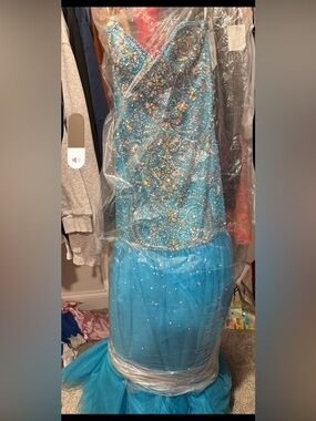 Sparkling Blue Girls' Princess Costume Dress by